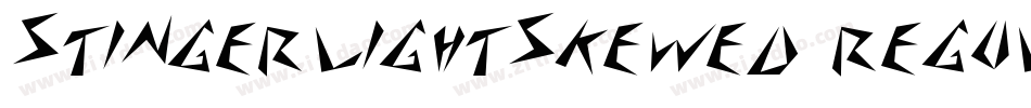 StingerLightSkewed Regular字体转换